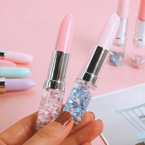 Lipstick Gel Pen Colorful Cute Black Ink Pen – 1 pc (random colors)