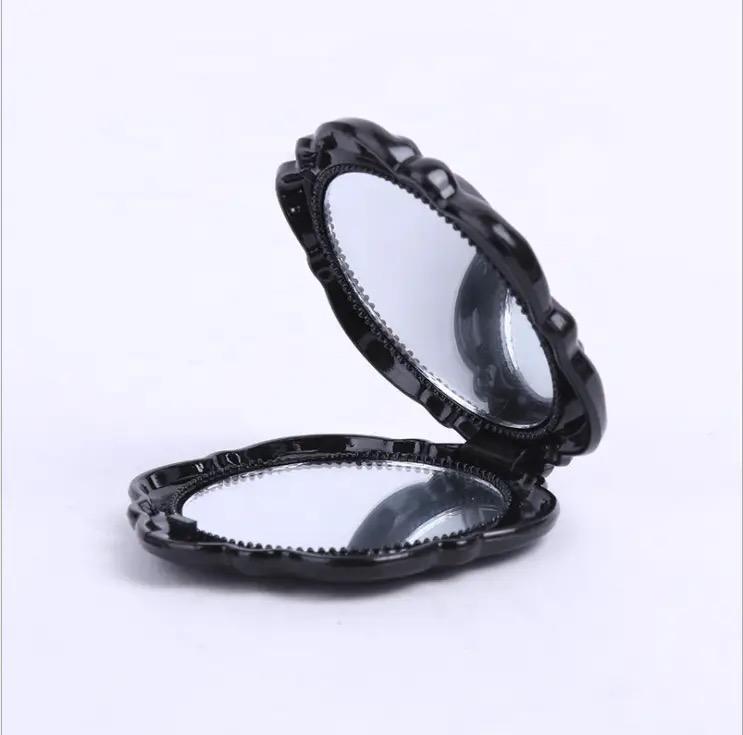 Rose Shaped Pocket Makeup Mirror, Portable Cosmetic Mirror - Pack of 2