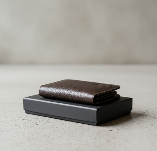 Slim Cow Leather Wallet Minimalist Bifold Card & Cash Holder for Unisex