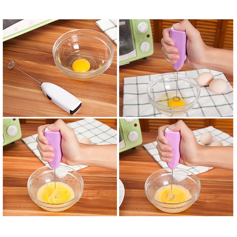Electric Milk Frother with 3 Speeds – Rechargeable