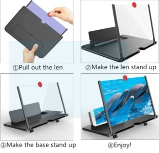 F3 Mobile Screen Magnifier Enlarged Display Amplifier With Fresnel Lens