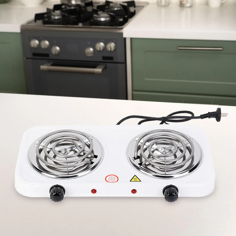 Double Electric Stove Two Burner Coil Heating Hot Plate