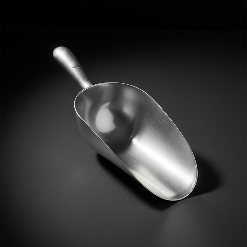 Durable Cast Aluminum Utility Scoop | Heavy-Duty Multi-Purpose Metal Scoop for Kitchen, Baking, Ice, Grains, Flour, Pet Food & Household Use
