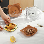 8 Plates With Stand Bear Design Stylish Organized Dining Set