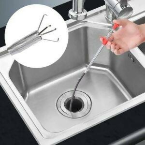 Stainless Steel Sink Wire Drain Cleaner | 60cm Spring Cleaning Stick