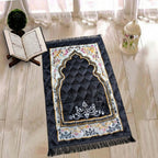 The Velvet Honeycomb Quilted Janamaz prayermat 75x120 cm Design - 5