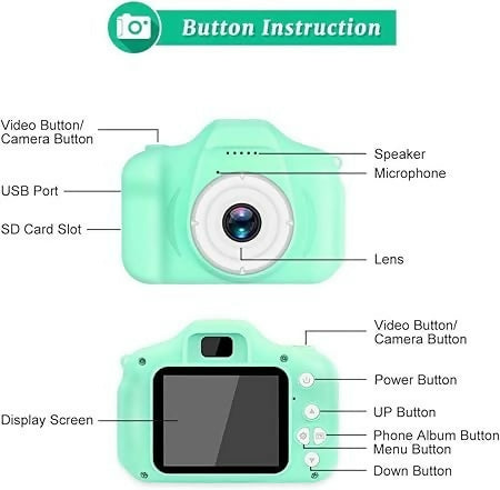 Children Mini Digital Camera Can Take Pictures Video Small Sir Toys | Kids Camera, Digital Video Camera for Kids, Christmas Birthday Gift for Boys & Girls – Random colors