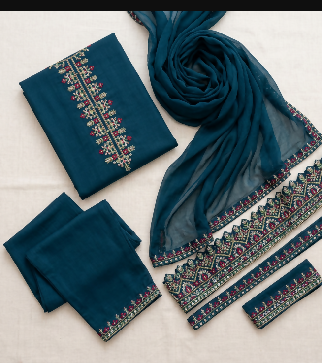 Blue Lawn Patch Work 3PC Set For Women