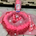 Net Maxi, Elegant Floral Net Maxi with Malai Trousers, for Kids'