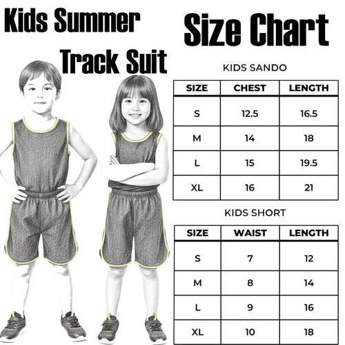 Kids Sando and Shorts Track Suit 2 Pcs Set – LARGE