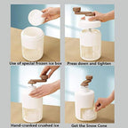 Manual Ice Shaver, Portable Hand-Crank Snow Cone & Slush Maker