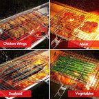 BBQ Hand Grill Basket for Fish Chicken and Vegetables