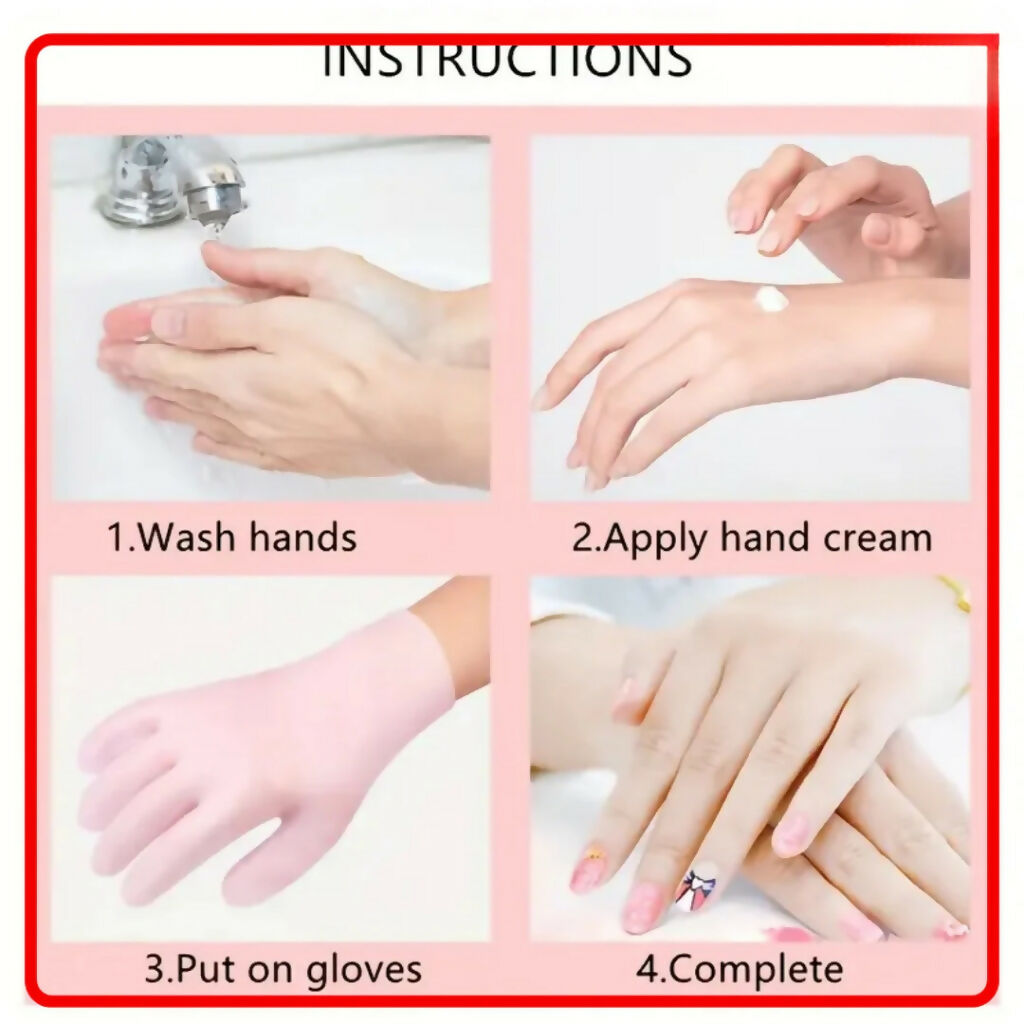 Silicone Moisturizing Gloves Set for Dry Cracked Hands