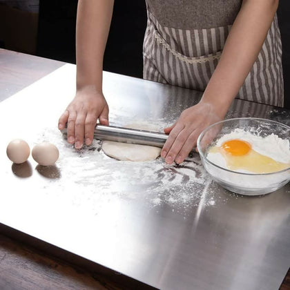 Stainless Steel Cutting Board! ?✨ Durable, hygienic, and easy to clean—perfect for all your chopping needs. A must-have for any chef! - Size: 41x33Cm - Image 8 Stainless Steel Cutting Board! ?✨ Durable, hygienic, and easy to clean—perfect for all your