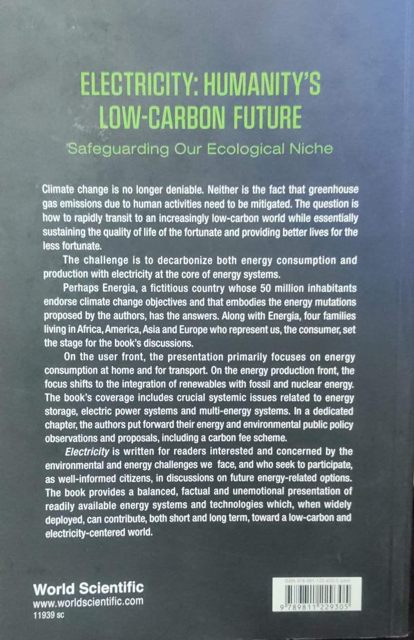 Electricity: Humanity's Low-Carobon Future: Safeguarding Our Ecological Niche [2022]