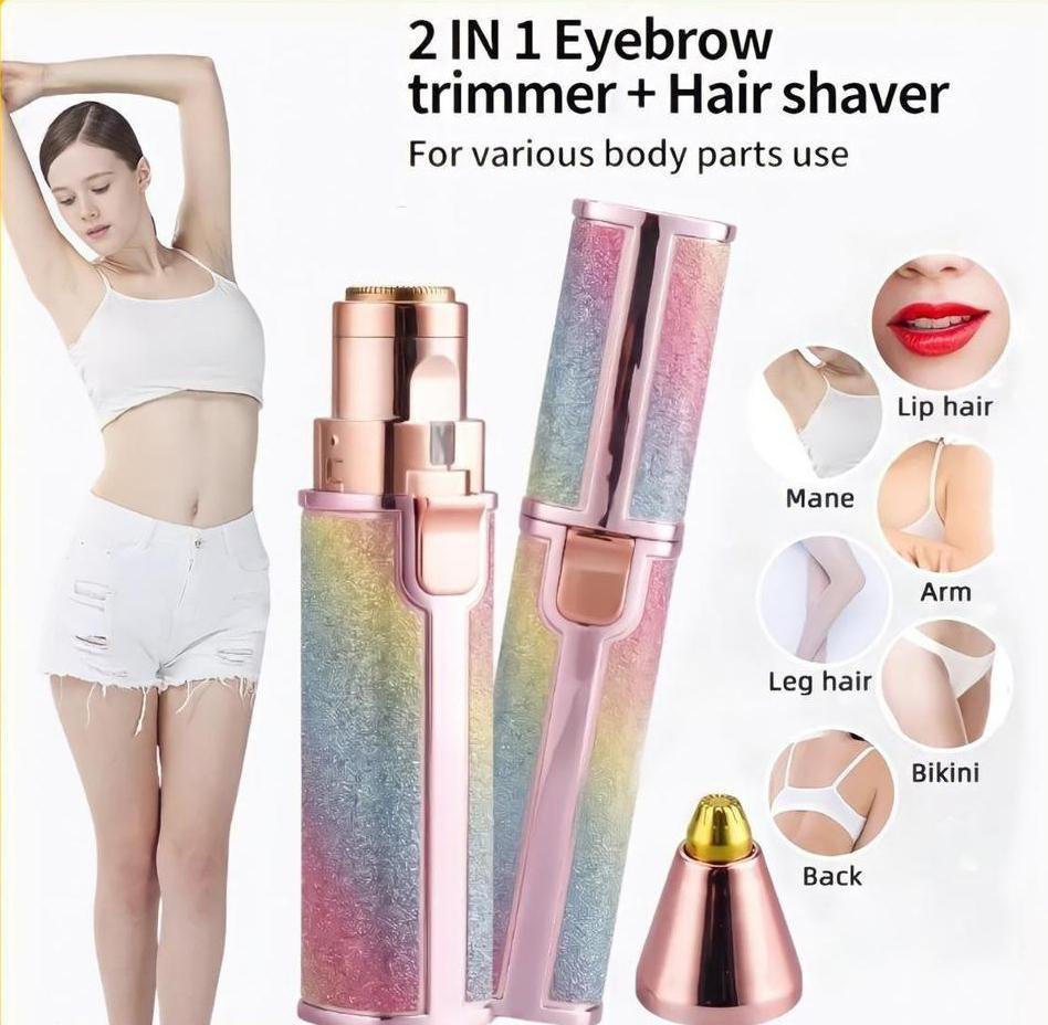 Rechargeable Women’s Eyebrow Hair Trimmer ABS Plastic Design