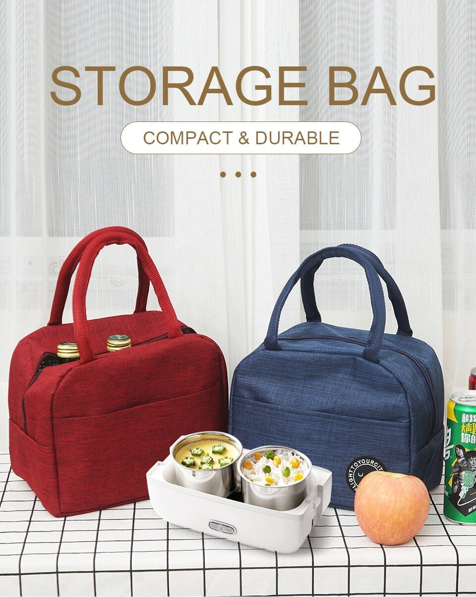 Portable Thermal Insulated Lunch Bag Tote Cooler