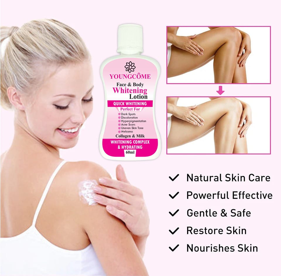 YOUNGCOME Face & Body Whitening Lotion, 60ml Underarm & Body Brightening Cream