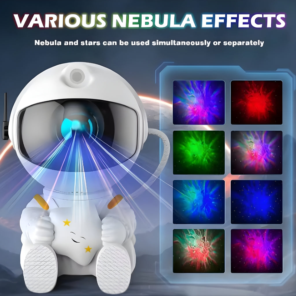 Astronaut Galaxy Star Projector Night Light – Starry Room Decor Lamp