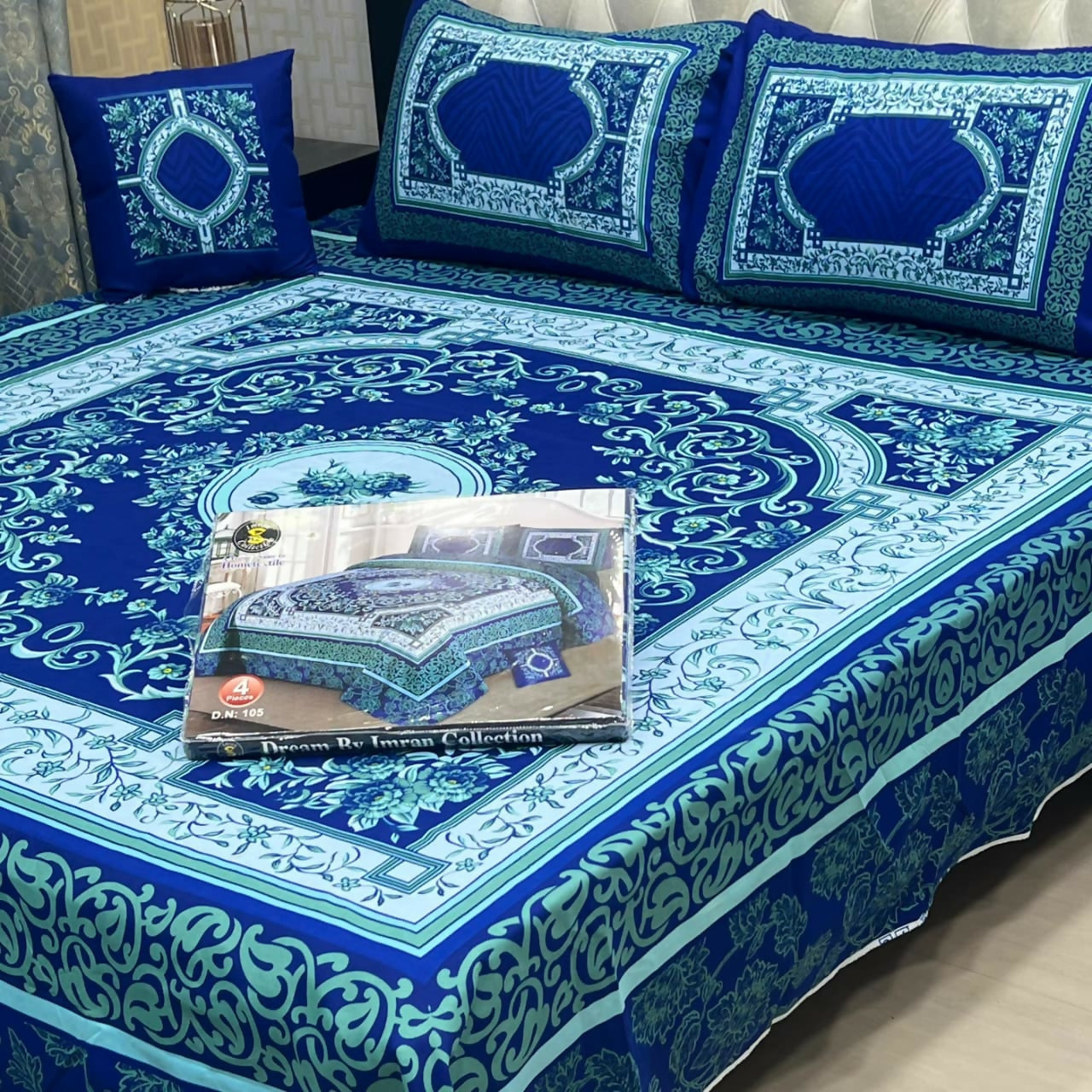 3 D PANAL BEDSHEET CRYSTAL COTTON