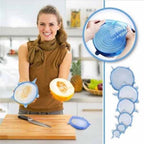 Silicone Stretch Lids & Reusable Bowl Covers – Pack of 6
