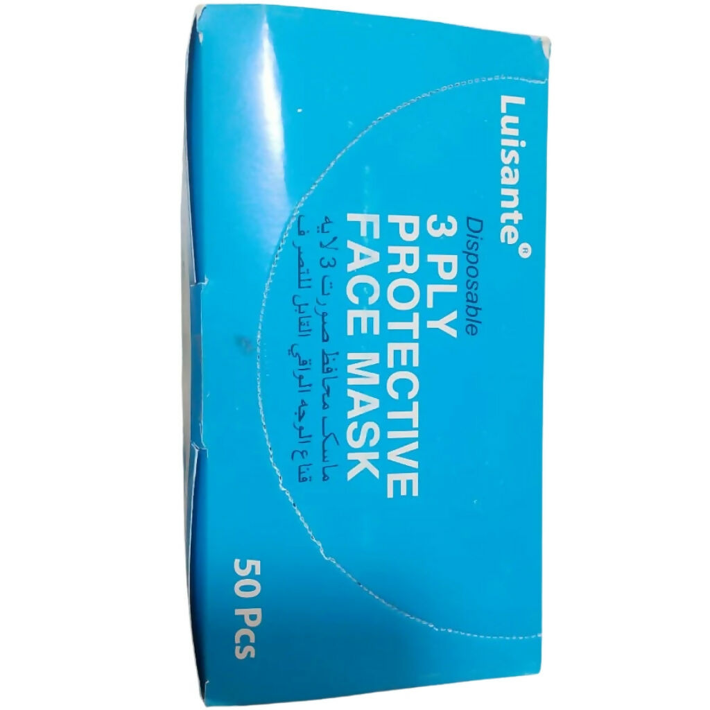 Disposable 3 Ply Protective Face Masks, Breathable & Secure Fit (Pack of 50Pcs)