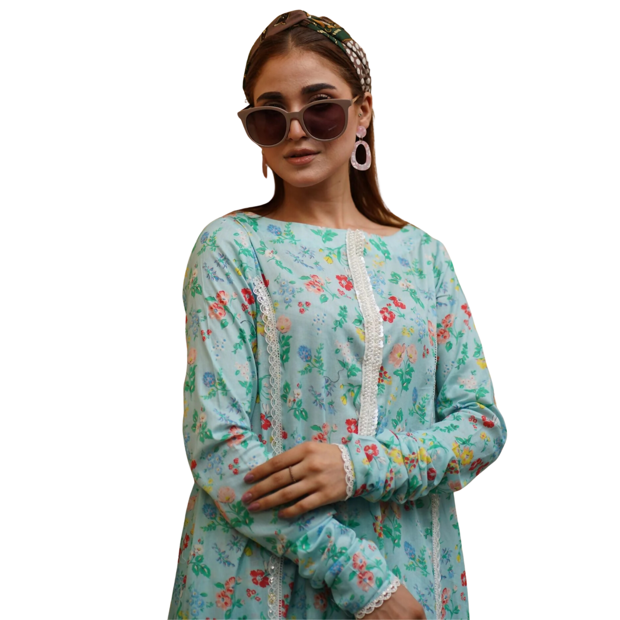Turquoise Bloom Co-Ord Set
