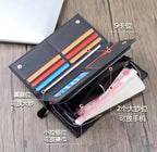 PU Leather Balebaily Long Wallet – Card Slots, Zippered Phone Compartment, ID Window, and Dual Ticket Pockets