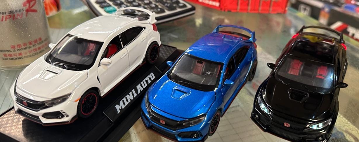 Honda Civic Type-R Racer Die-Cast Model Car | 6-Inch Alloy Toy Car wit ...