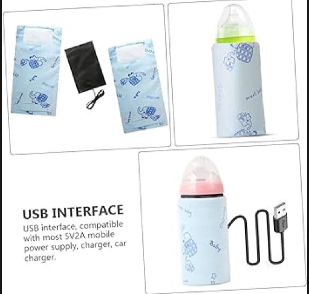 Portable USB Baby Bottle Warmer – Insulated Travel Heating Sleeve
