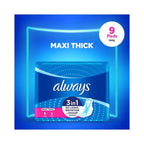 Always 9Pcs cotton sanitary Pads _ soft , comfortable & Reliable Protection | Pack of 1