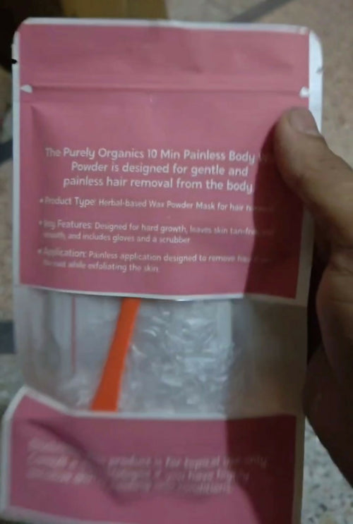 Meeoow Club 10 Min Painless Body Wax Powder – Mogra Scented Herbal Hair Removal Powder (100g)