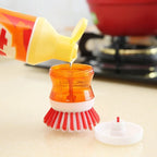 Mini Kitchen Liquid Dish Cleaning Brush | Scrubber Tool, Oil-Resistant, Scrubbing Sponge Remove Stains (Random color)