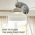 Grey Flexible Microfiber Duster – Bendable Long Reach Cleaning Brush for Home & Office