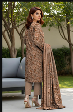 3-Pieces Printed Lawn Suit For Women Eid Wedding Wear