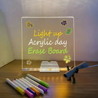LED Light-Up Transparent Writing Board With 7 Marker