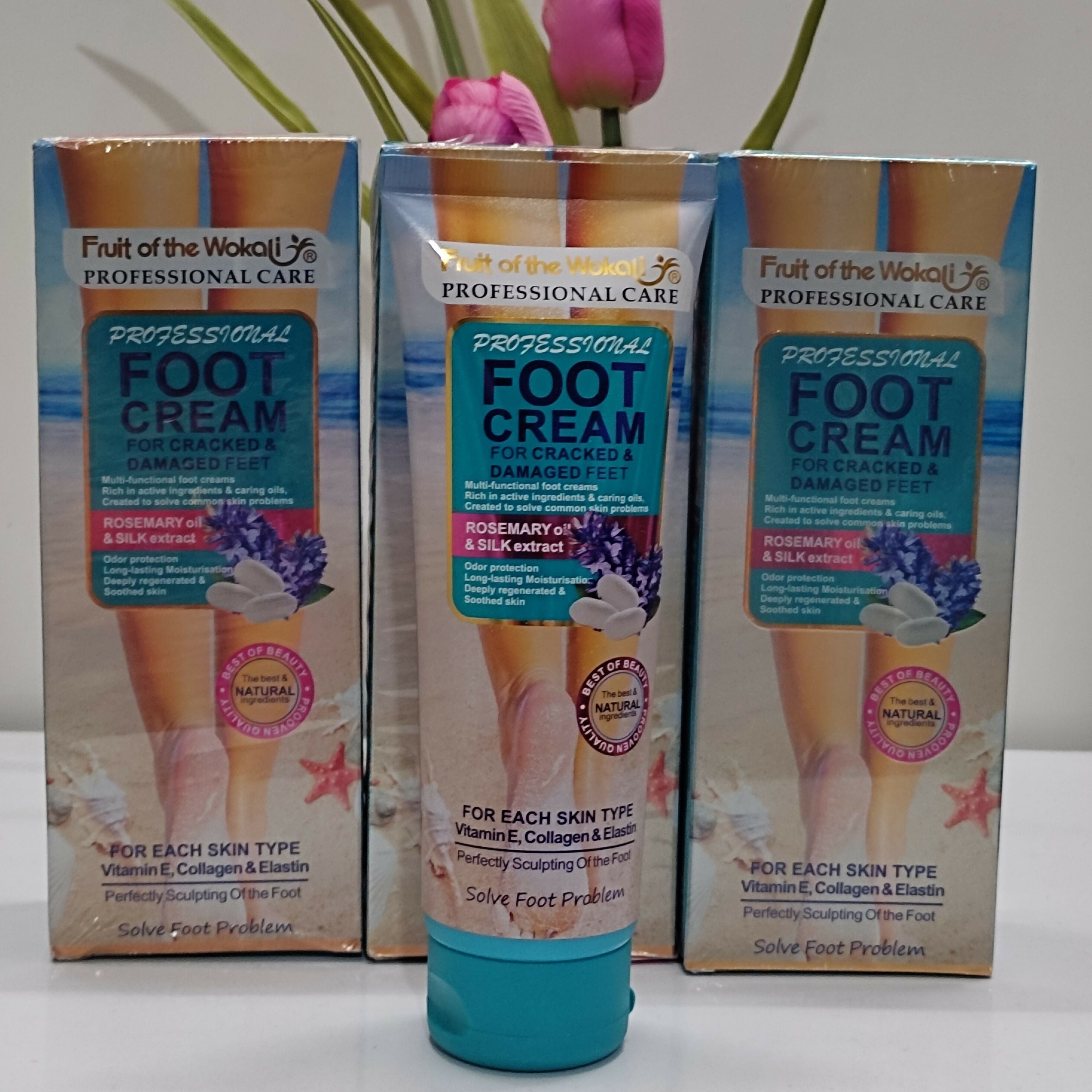 Fruit of Wokali Foot Cream – 130ml with Rosemary Oil for Cracked & Damaged Feet, Smooth & Nourished Skin