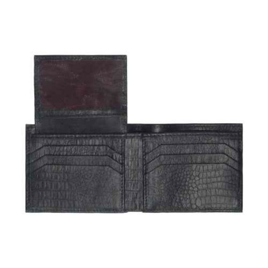 Black Croco Wallet, premium leather, for men’s everyday use