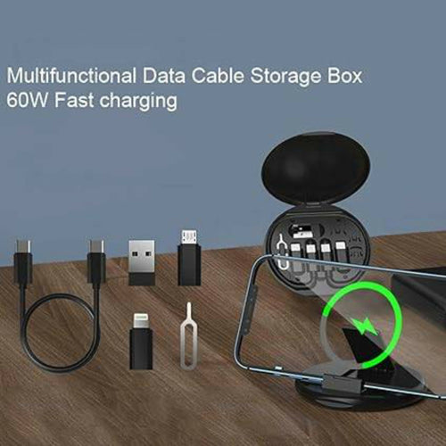 Multifunctional 60W Fast Charging Data Cable Set for Android & iPhone – Random Color
