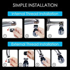 Multifunctional 360° Rotatable Kitchen Sink Faucet Sprayer – Water Saving Aerator