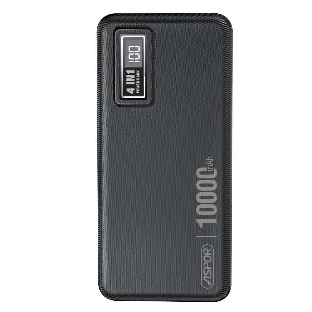 Power Bank, ASPOR A300 Portable with Display 4 in 1 Charging - 10000mAh