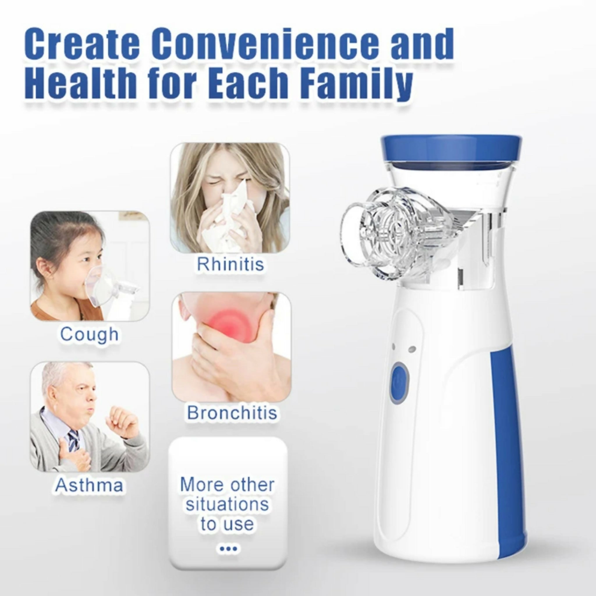 Portable Nebulizer for Asthma – Compact Nebulizer Machine for Kids & Adults | Portable Inhaler for Easy Breathing
