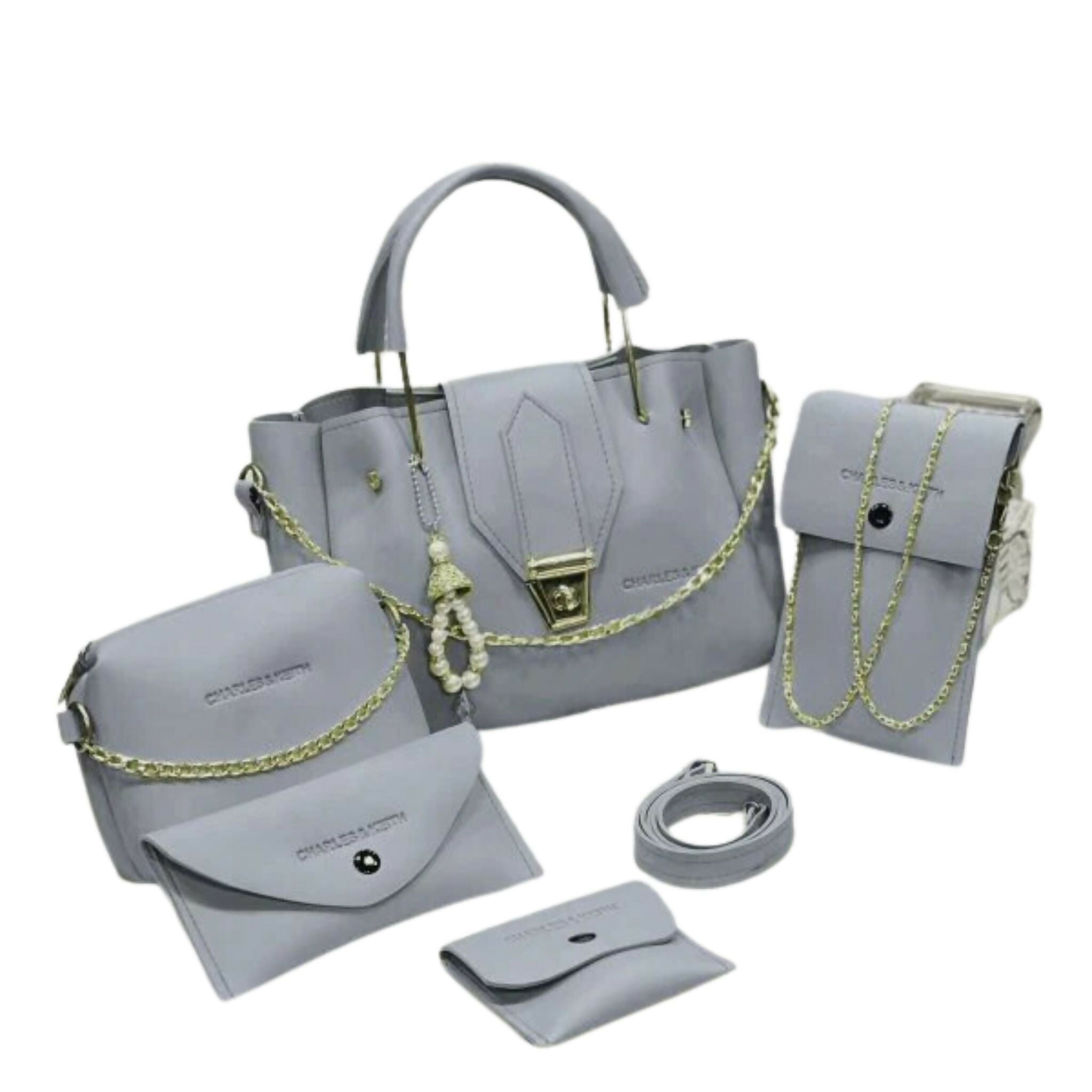 5 Pcs PU Leather Handbag Set