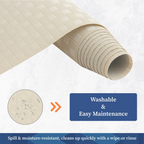 PVC Refrigerator Shelf Liner (45x150cm) – Plain Check Anti-Slip Fridge Drawer Mat