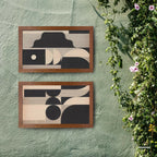 Geometric Harmony Wooden Framed Art