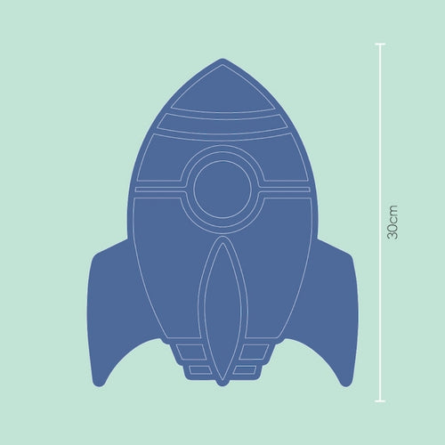 Acrylic Mirror Rocket Wall Decoration 3D Sticker