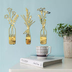 Acrylic leaf mirror wall decor