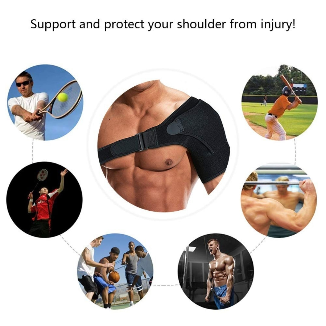 Adjustable Shoulder Support Brace with Pressure Pad for Unisex