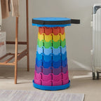 Adjustable telescopic stool