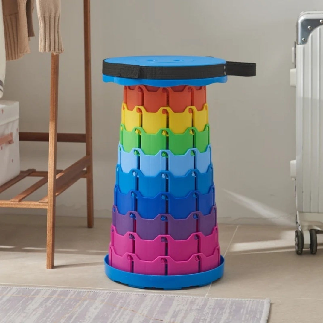 Adjustable telescopic stool